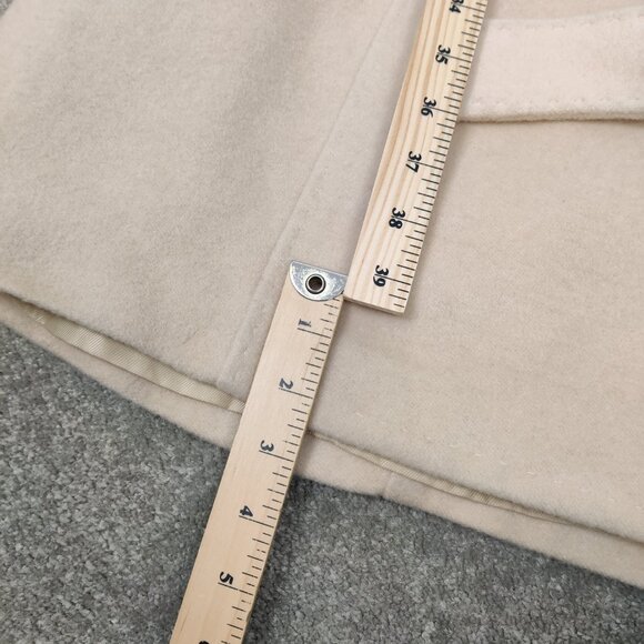 Sandra Angelozzi Women's Trench Coat Size 38 Beige Wool Viscose Casual Timeless - Picture 8 of 9